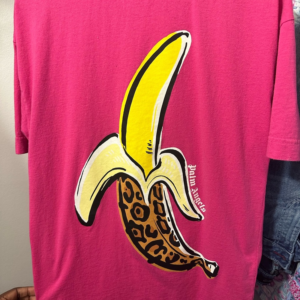 Pink T-Shirt with Banana Graphic